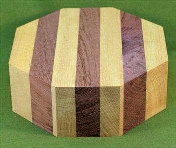 Bowl #400 - Purpleheart & Yellowheart Striped Segmented Bowl Blank ~ 6" x 2" ~ $24.99